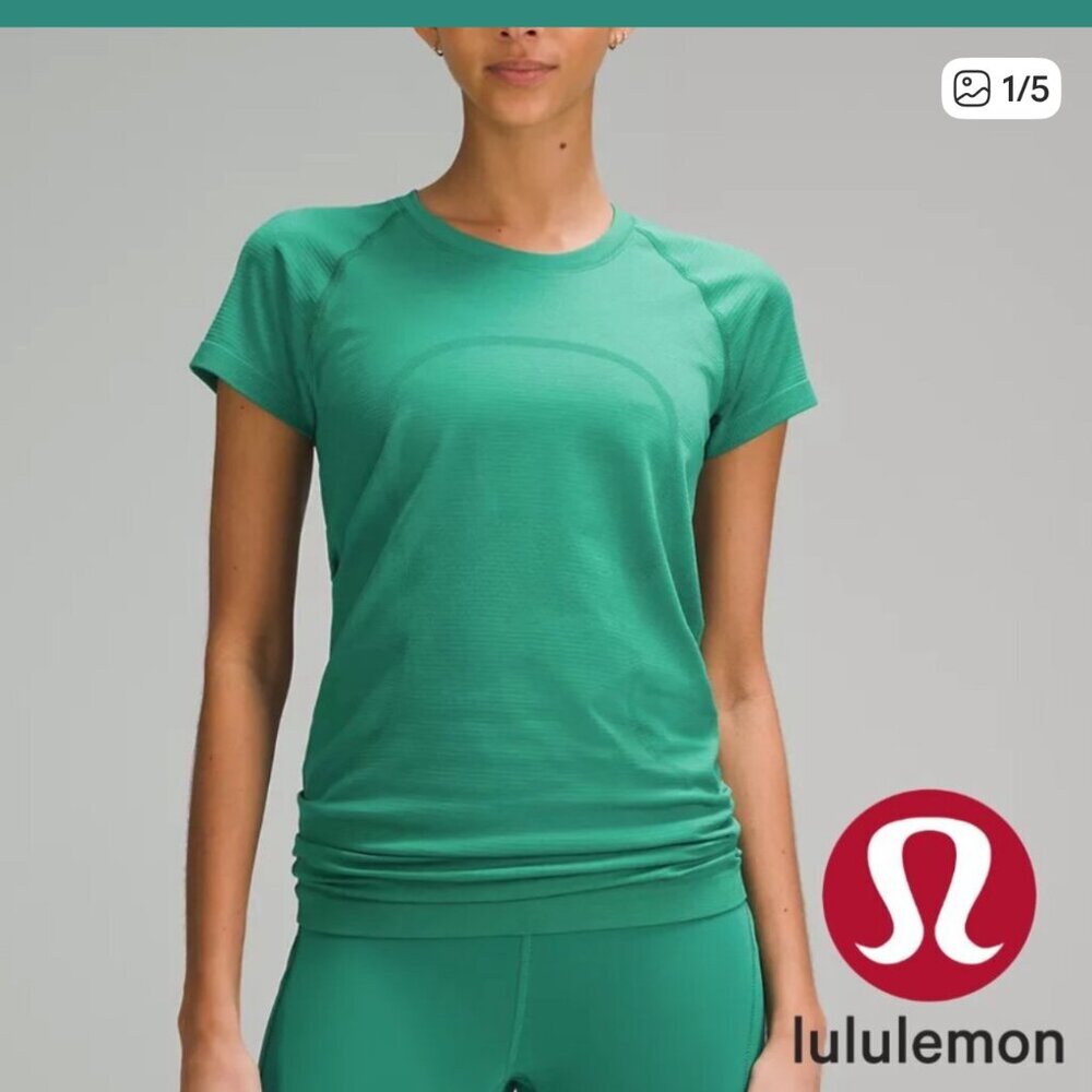 Lululemon Swiftly Tech Short Sleeve Shirt 2.0 Cascadia Green Size 4